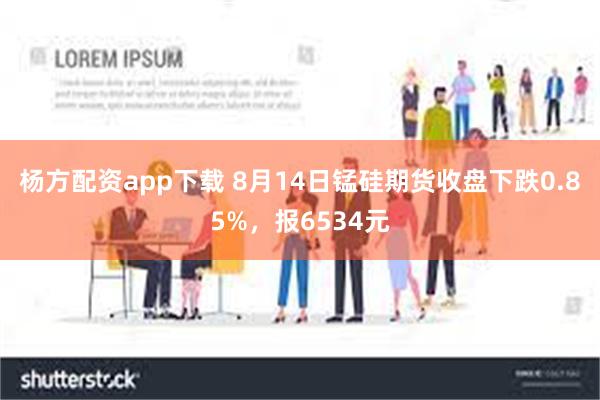 杨方配资app下载 8月14日锰硅期货收盘下跌0.85%，报6534元