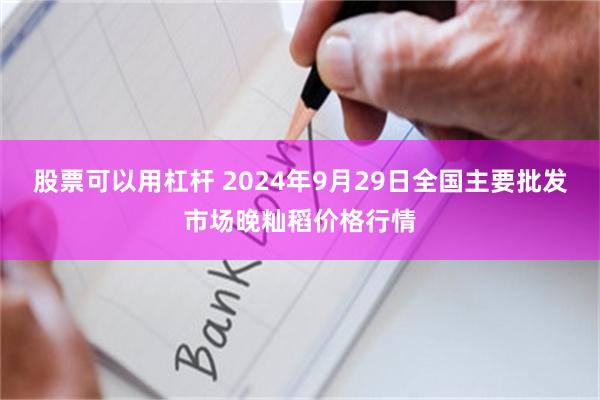 股票可以用杠杆 2024年9月29日全国主要批发市场晚籼稻价格行情