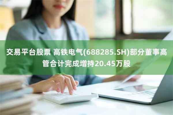 交易平台股票 高铁电气(688285.SH)部分董事高管合计完成增持20.45万股