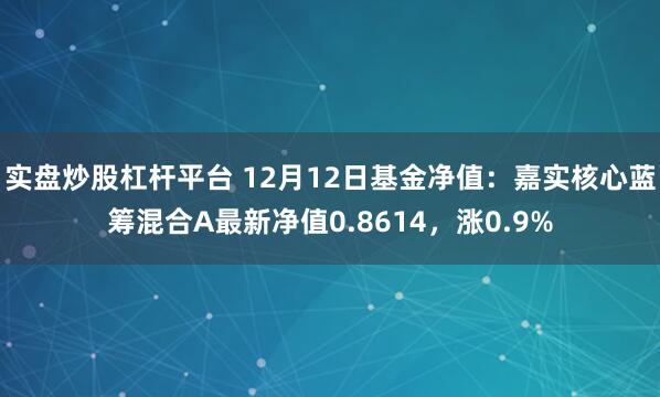 实盘炒股杠杆平台 12月12日基金净值：嘉实核心蓝筹混合A最新净值0.8614，涨0.9%