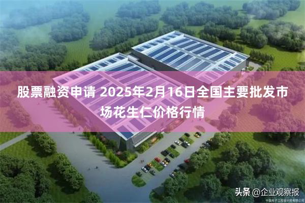 股票融资申请 2025年2月16日全国主要批发市场花生仁价格行情