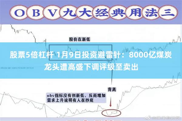 股票5倍杠杆 1月9日投资避雷针：8000亿煤炭龙头遭高盛下调评级至卖出