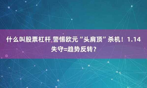 什么叫股票杠杆 警惕欧元“头肩顶”杀机！1.14失守=趋势反转？